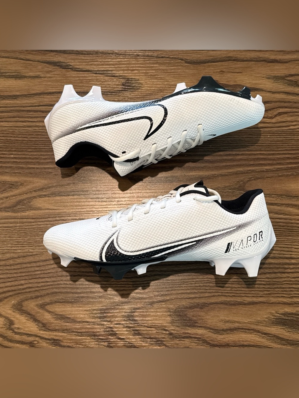 Size 10 Nike Vapor Edge Speed 360 White Football Cleats CD0082-100 - NEW